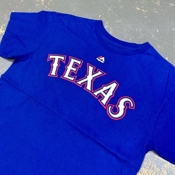 Texas Rangers Cole Hamels Shirt Jersey Medium MLB Baseball Majestic - Picture 3 of 7